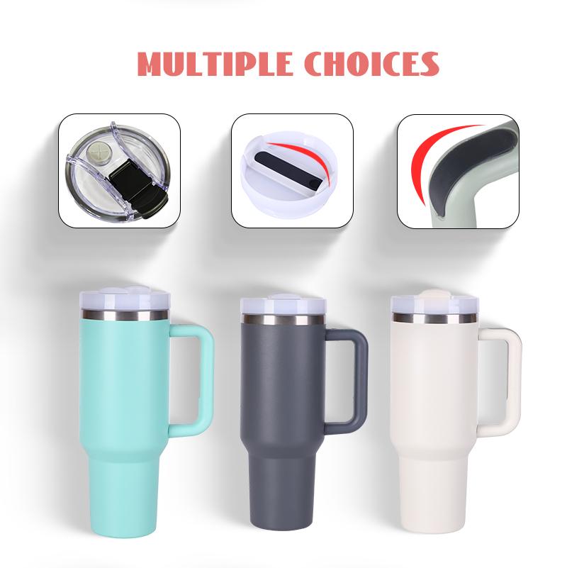 Custom Stanleyem Cup 40 Oz Stainless Steel Travel Mug With Handle Tumbler Outdoor Coffee Tumbler Coffee Cup With Lid