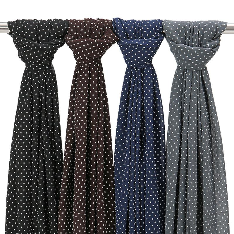 New Solid Color Foam Dot Chiffon Veil Monochrome Breathable Dot Long Veil Sunscreen Shawl Decoration Wholesale