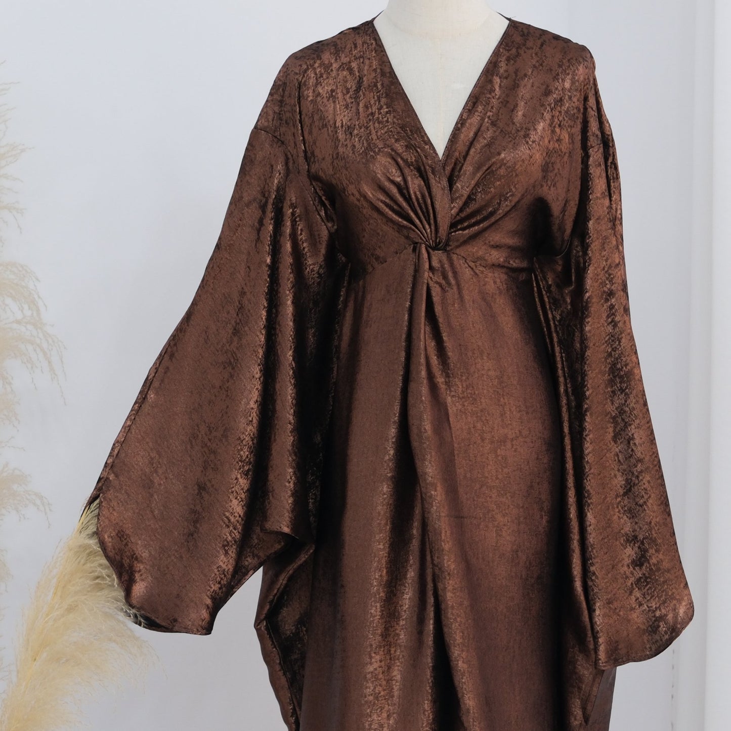 Wholesale Loriya Abaya 2025 African Clothing Abaya Muslim Women Shiny Polyester Midi Skirt Plus Size Women's Clothing