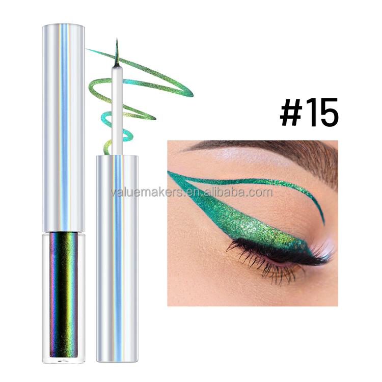 Private label new arrival metallic eyeliner water activated eyeliner shimmer chameleon liquid eyeliner