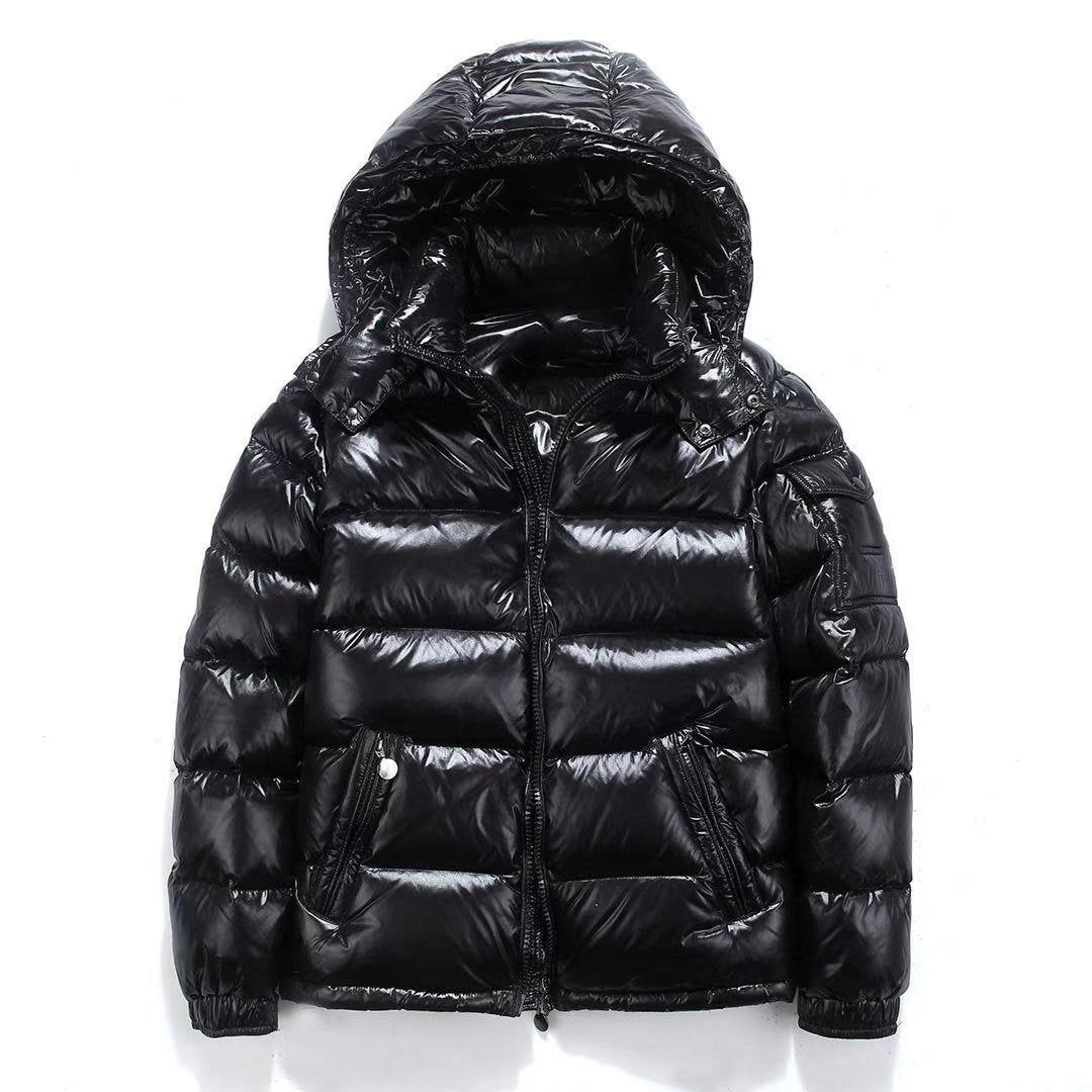 Down Jacket Men's Bright Face Fashionable Hooded Short Thickened Winter Bomber Shiny Puffer Men's Jacket