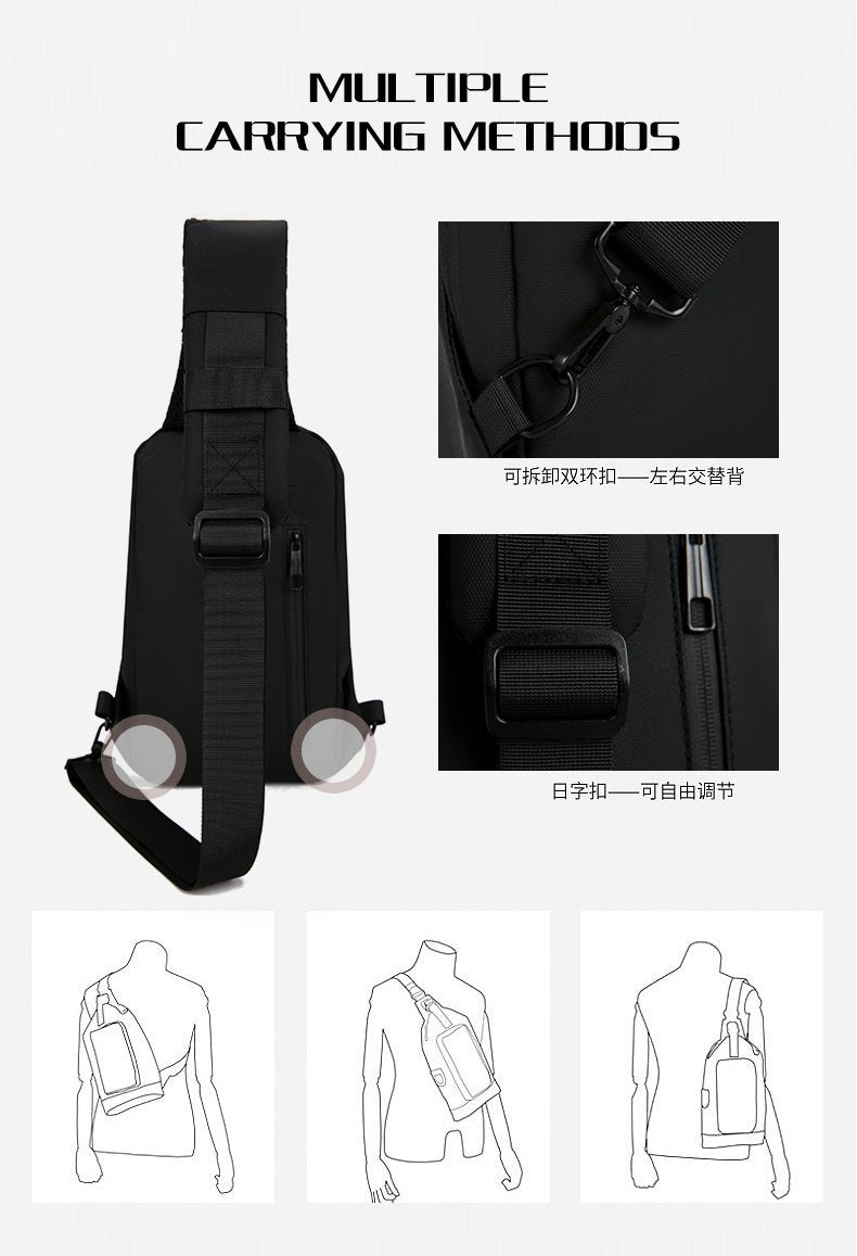 Wholesale Waterproof Single Shoulder Bag Men's Multifunctional Leisure Chest Bag