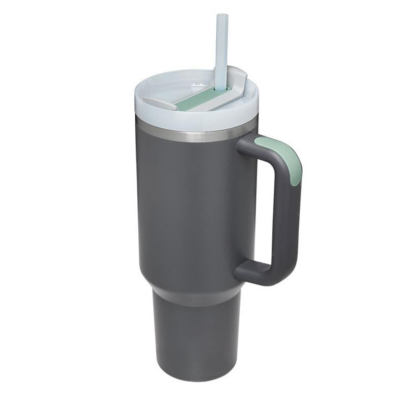 Custom Logo 40 Oz Adventurer Stainless Steel Tumbler Outdoor Double Wall Travel Coffee Cup With Handle And Straw Vacuum Car Cup