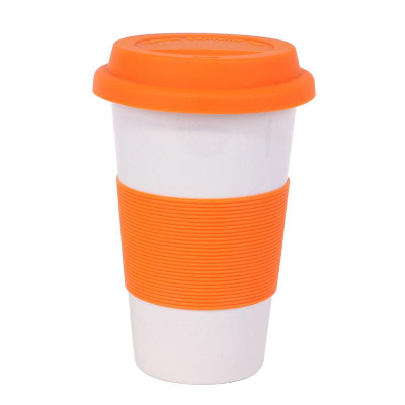 Unionpromo High Quality Ceramic Mug Coffee Cup With Silicone Lid