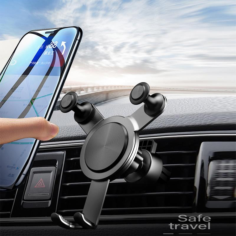 Customized Logo High Quality Black Mobile Phone And Car Mobile Phone Bracket Aluminum Alloy Accessories