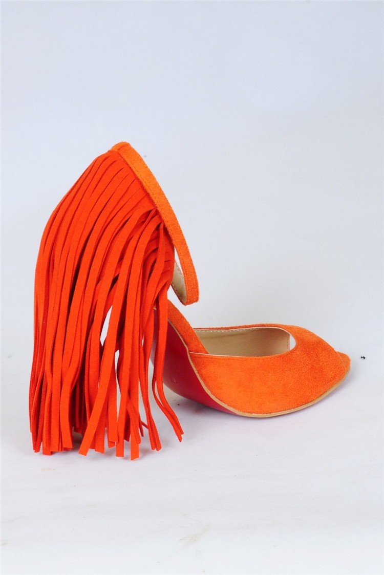 2016 Girls Fashion New Ladies Sandals Women High Heel Sandals Suede Tassel Women Ankle Strap Sexy High Heels