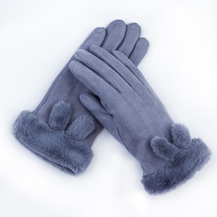 Hot Sale Winter Warm Artificial Wool Cuff Gloves Women Fashion Fleece Touch Screen Gloves