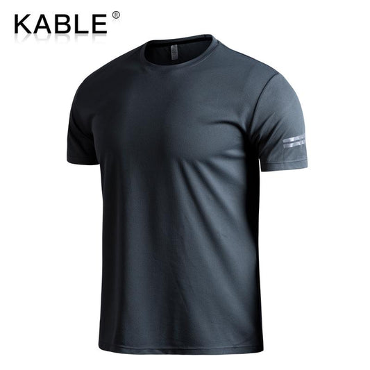 Custom Sports T-shirt Gym Men Running Fitness C Print Summer Casual Wear