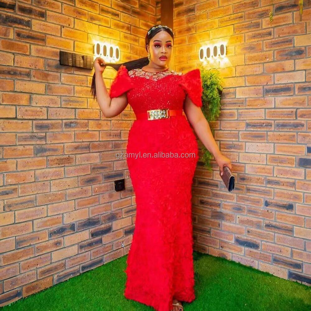 New Rhinestone Sequins African Costume Church Women Women's Dress Embroidery African Design Dress Mesh Women's Dress Women's Dress