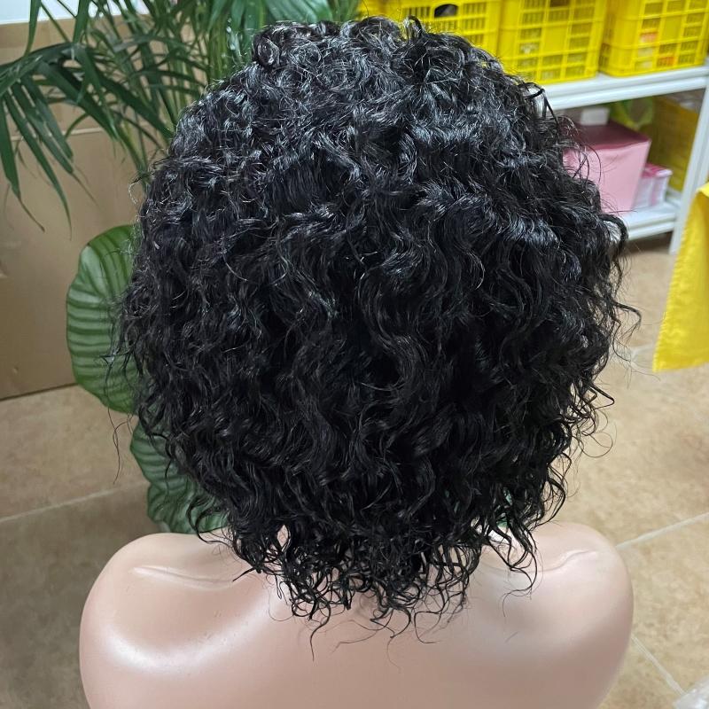 Popular European And American African Short Curly Hair Wig Wool Roll Various Colors African Women Short Elf Curly Hair Wig