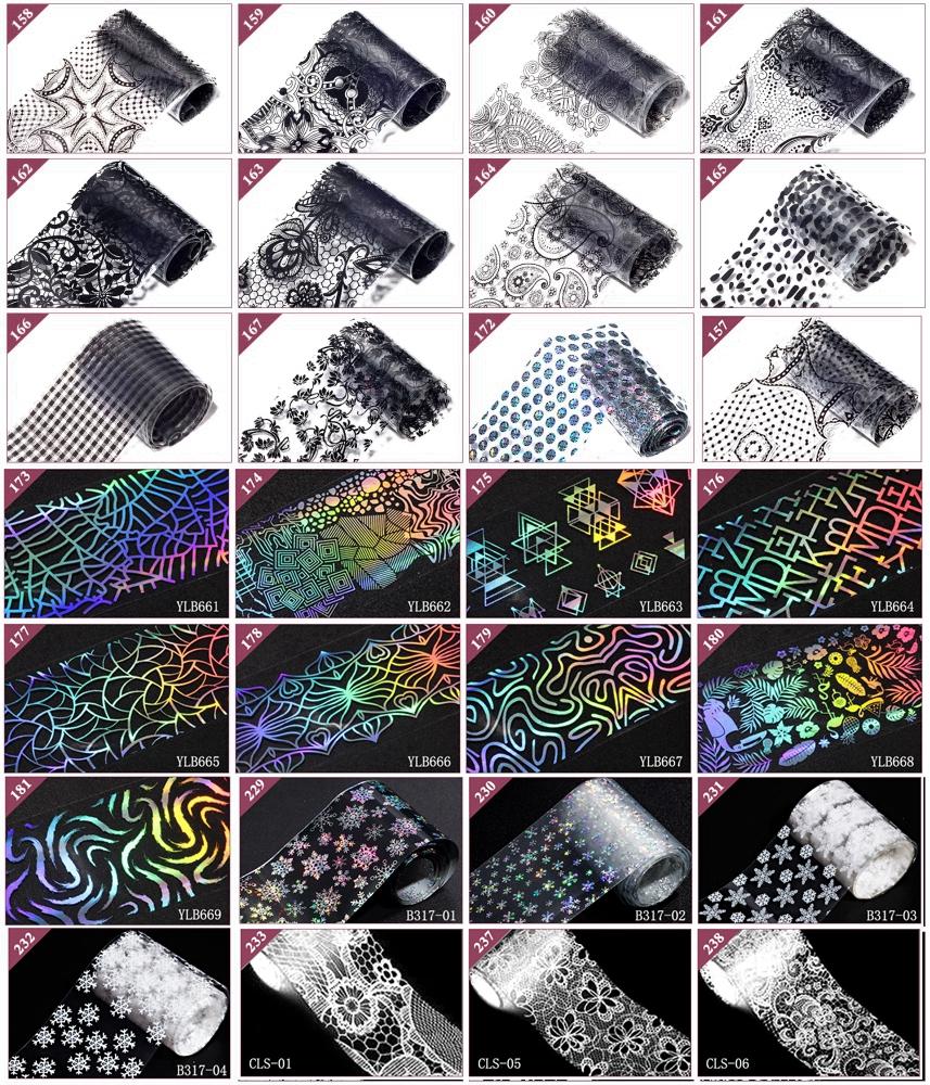 Wholesale Over 400 Design Plastic Paper Nail Transfer Foil Sticker Decals In Stock