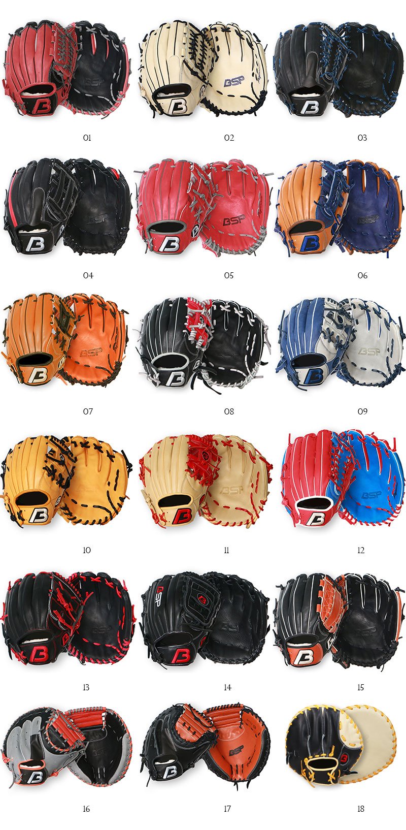 Custom Professional Baseball And Softball Training 2000 Kip Leather Besbor Baseball Gloves Kip Leather