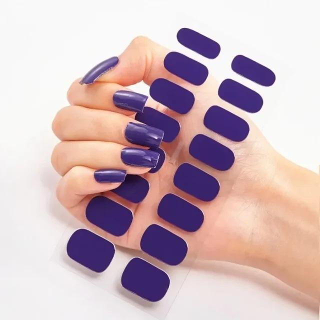 Waterproof Nail Gel Sticker Decal Semi-cured UV Lamp Gel Nail Sticker With UV Lamp, Durable