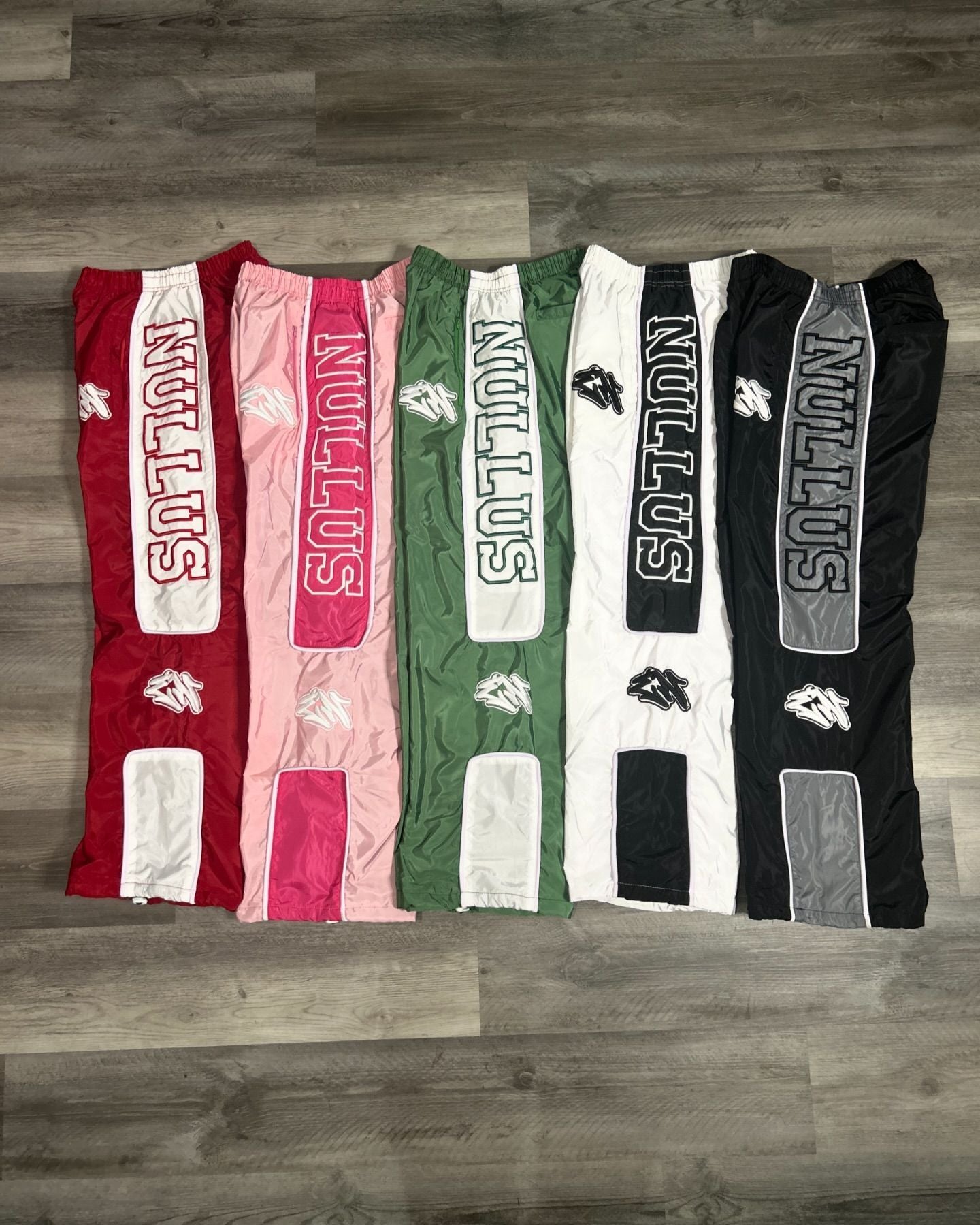 Nylon Pants Wide Leg Embroidered Trouser Men's Polyester Men's Jogger Casual Sports Nylon Sports Pants Men