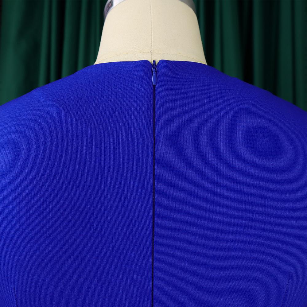 D444 Latest Design Autumn Dress Women Casual Long Sleeve Elegant Ruffled Ladies Office Dress Women Formal Work Career Dress
