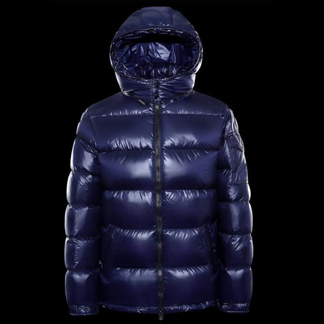 Men's Down Jacket Down Jacket White Duck Down Warm Bright Face Hooded Winter Youth Casual Woven Plus Size Men's Goose