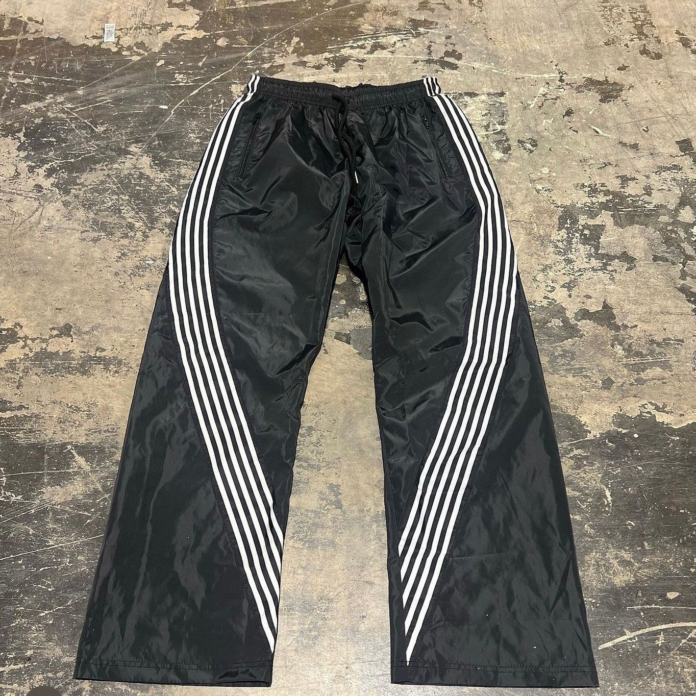 Nylon Pants Wide Leg Embroidered Trouser Men's Polyester Men's Jogger Casual Sports Nylon Sports Pants Men