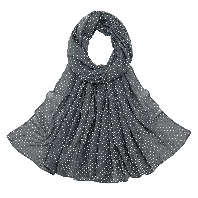 New Solid Color Foam Dot Chiffon Veil Monochrome Breathable Dot Long Veil Sunscreen Shawl Decoration Wholesale
