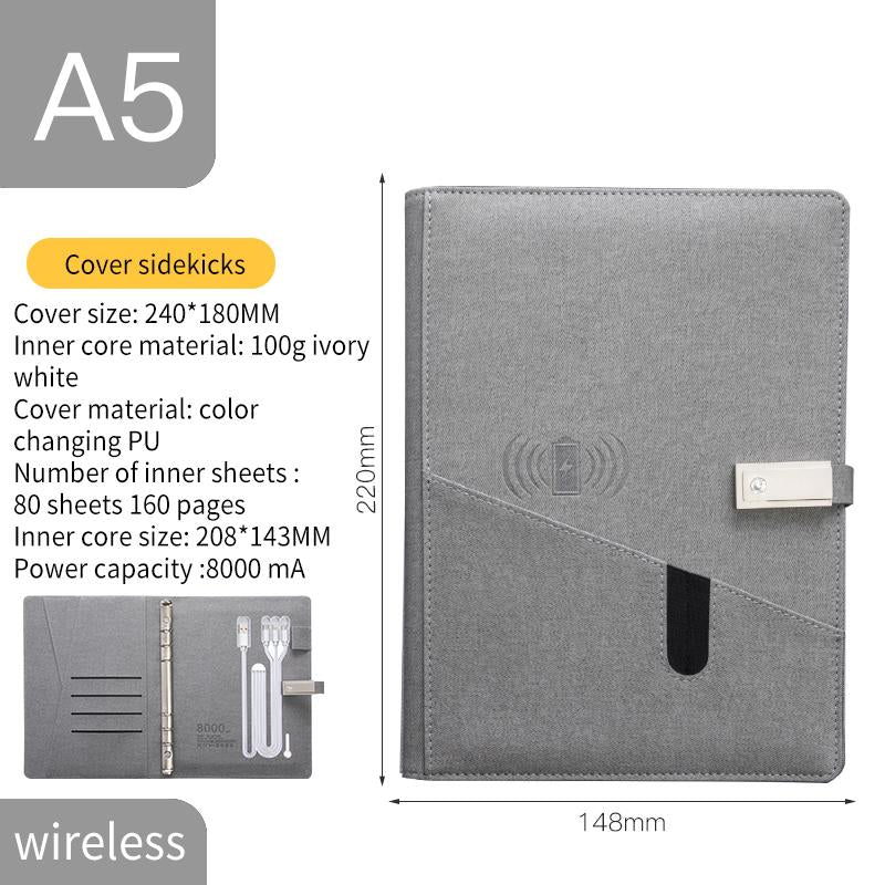 Magnetic A5 Notebook With Custom Logo PU Leather Paper Set Business Style Spiral Organizer School Office Writing Gift Box Set