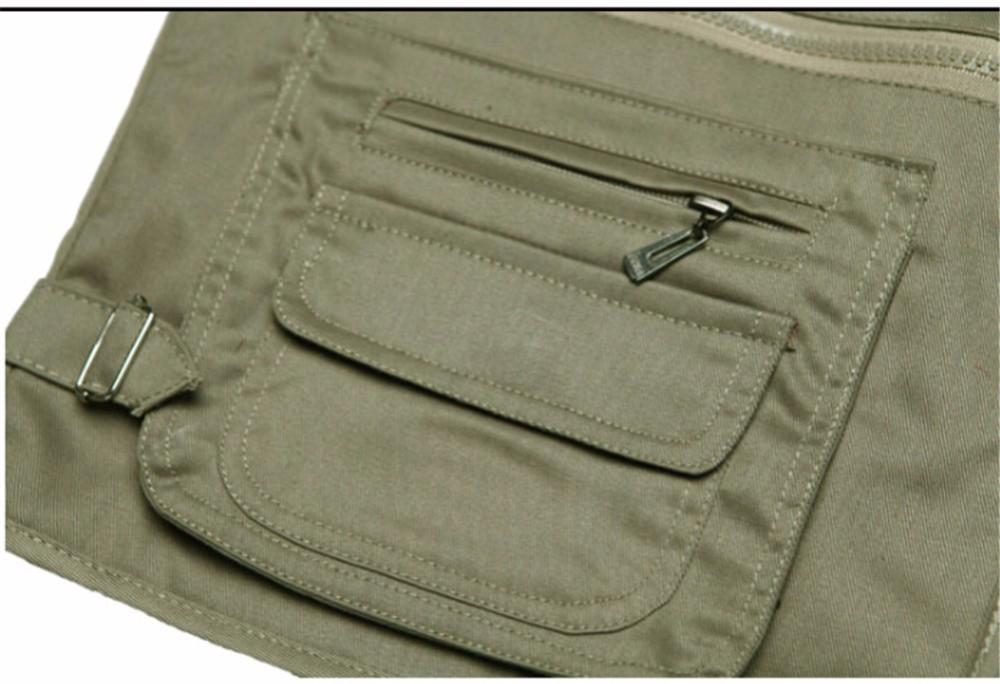 Custom Logo Reporter Travel Fishing Hunting Cotton Sleeveless Multi-Pocket Work Vest Men's Active Wear Outdoor Vest