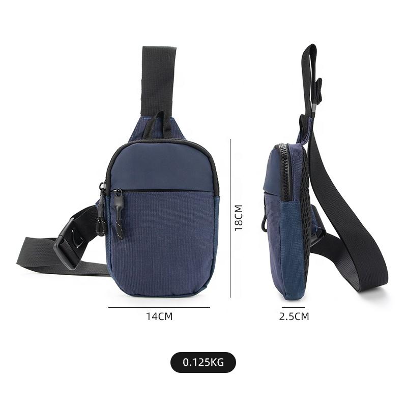 Newest Factory Customized Logo Fitness Men's Sling Bag Smart Side Casual Small Bag Crossbody Shoulder Sports Chest Bag