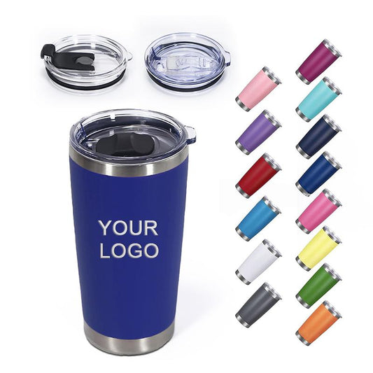 Wholesale Powder Coated Insulated Travel Coffee Cup Plain Tumbler Stainless Steel Double Wall Vacuum Cup 20 Oz Tumbler With Lid