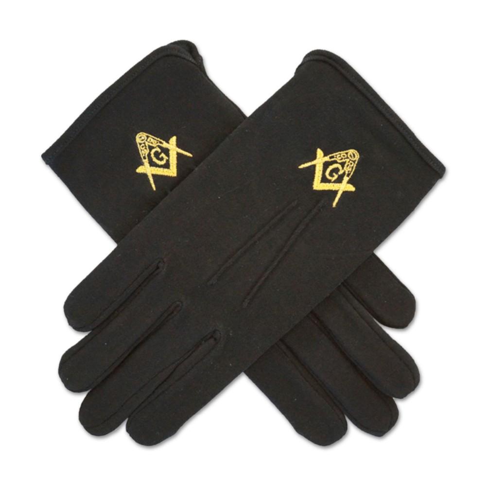 Formal Cotton Gloves Embroidered Masonic Gloves