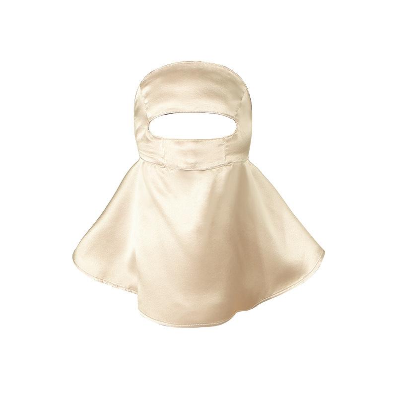 Wholesale Summer Sunscreen 19mm UV Mask 100% Mulberry Silk Sunscreen Veil Breathable Full Mask