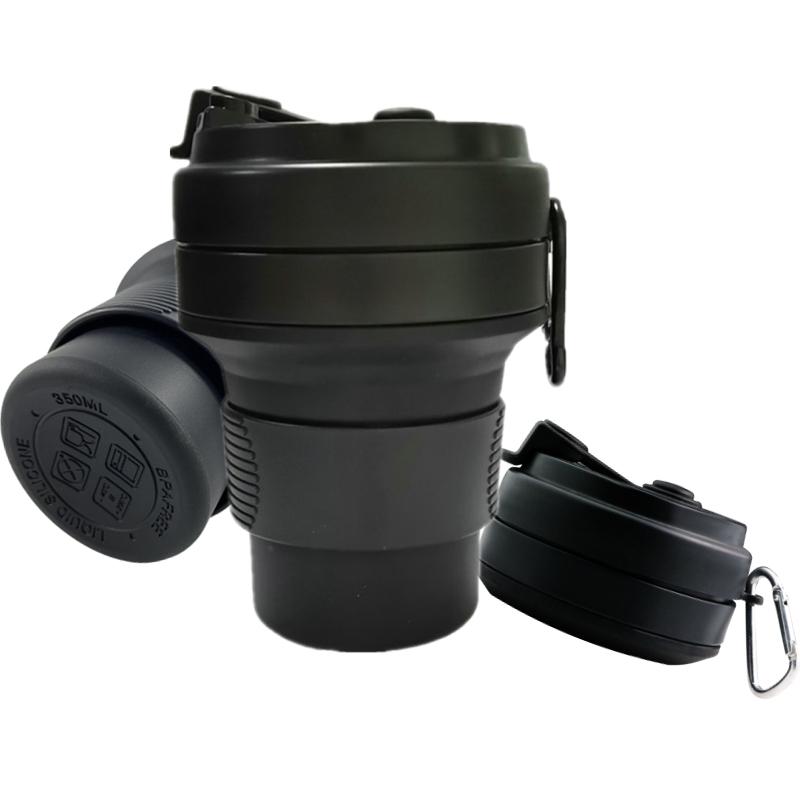 Customized Portable Eco Foldable 16 Oz 350 Ml 450 Ml 500 Ml 550 Ml Outdoor Travel Reusable Silicone Foldable Foldable Coffee Cup Mug