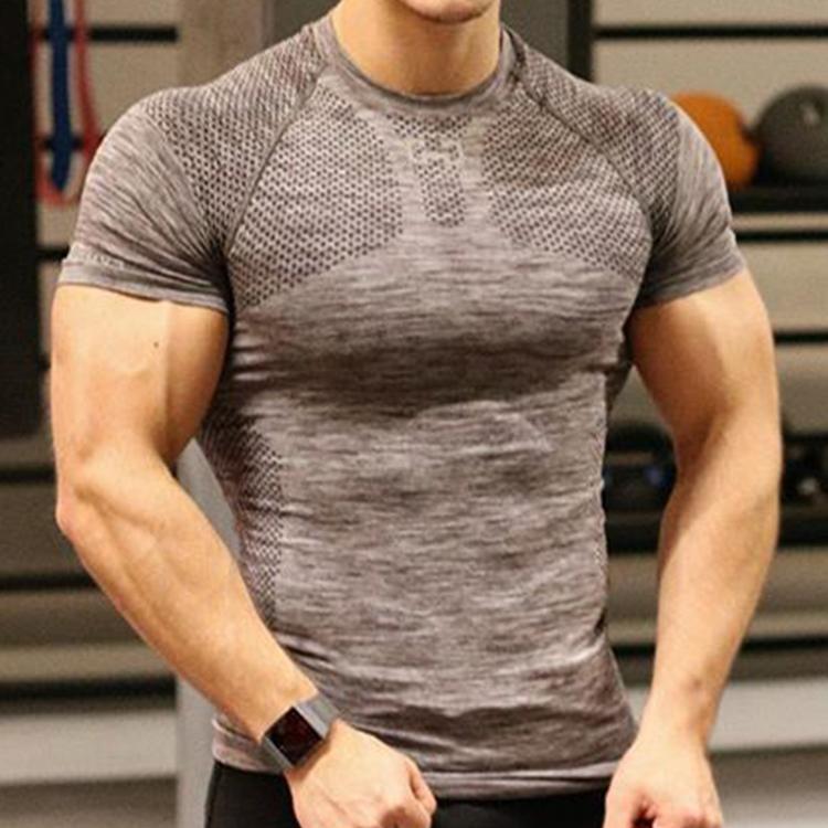 Wholesale Crew Neck Breathable Sports T-shirt Quick Dry Custom T-shirt Gym Men's T-shirt