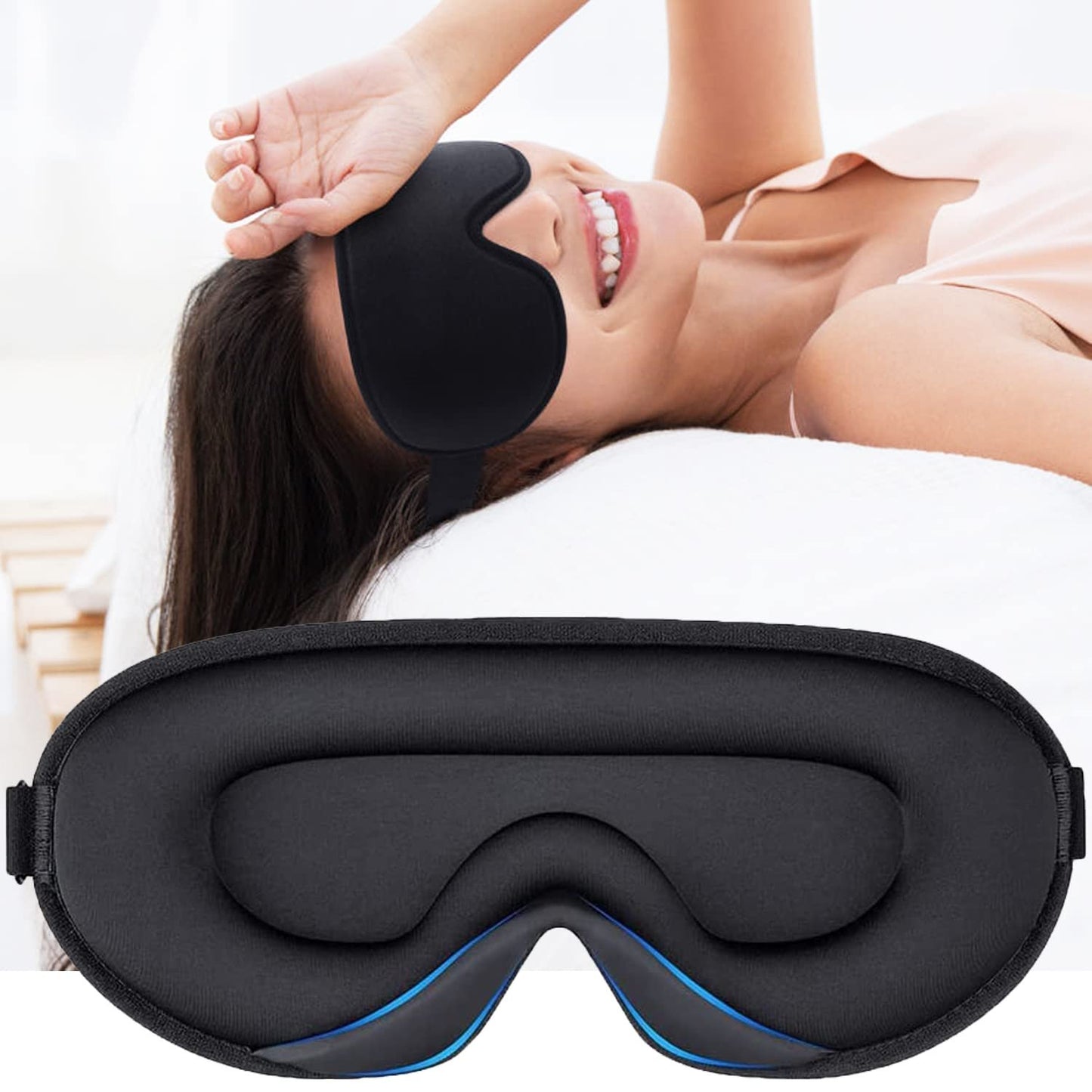 Luxury Sleeping Mask For Back And Side Sleepers Zero Intraocular Pressure Night Eye Mask Hood Shading 3D Sleep Mask