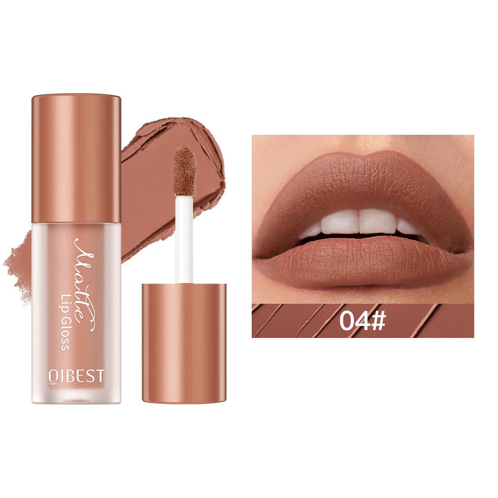Cruelty-free Natural Velvet Lip Gloss Moisturizing Gloss Non-stick Cup Liquid Lip Glaze Waterproof Non-fading Matte Pigment