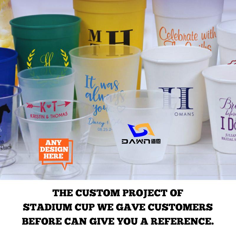 Football Game Use Low Price Custom Logo Plastic Cup Durable Environmental Protection 12 Oz 16 Oz 24 Oz 32 Oz Stadium Cup