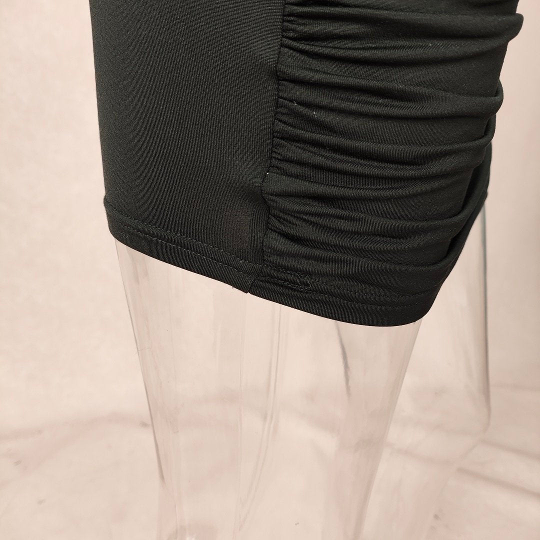 Women's Long Sleeve High Waist Sexy Mini Pleated Skirt All-in-One Party Dress