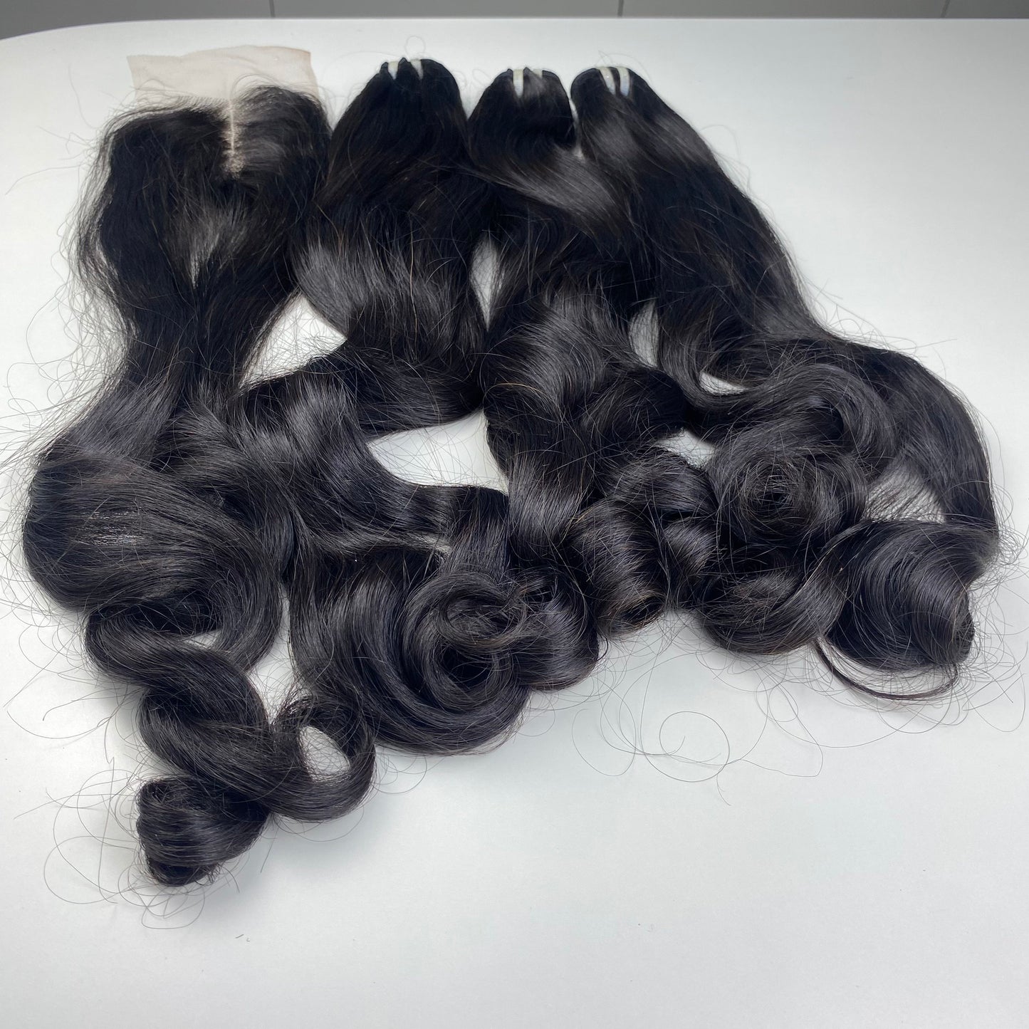 High Quality Transparent Lace HD Lace Loose Crimp Full Set Vietnamese Virgin Women's Hair Wig Without Genius Weft Natural Color