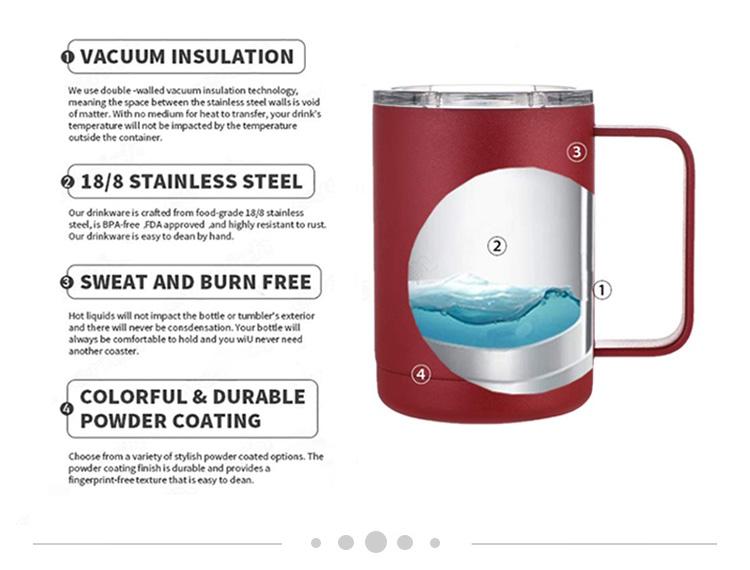 Vasos Original Insulated Coffee Cup Termos Beer Cup Tumbler Cooler Thermos Cup Stainless Steel Tumbler Cup 14 Oz