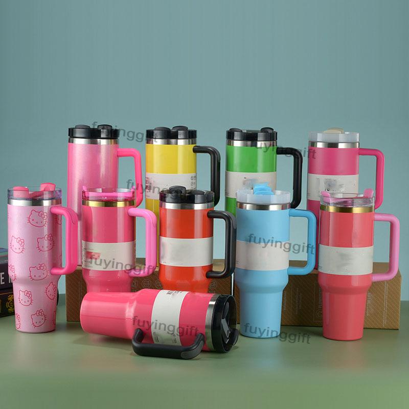 Cheap Wholesale 30 Oz 40 Oz With Straw Cartoon Character Vacuum Hot Stainless Steel Cup 40 Oz With Handle