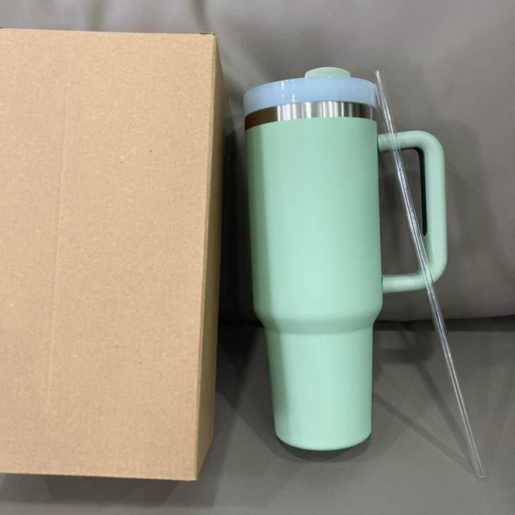 Custom Logo 40 Oz Cup H2.0 Mug 40 Oz Stainless Steel Outdoor Tumbler With Handle And Straw