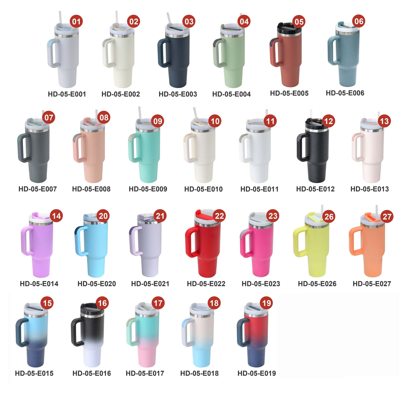 Custom Logo H2.0 40 Oz 30 Oz Double Wall Stainless Steel Travel Coffee Mug Thermos 40 Oz Tumbler With Handle And Straw