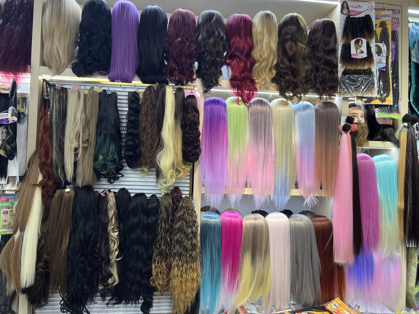 European And American Women Brown Fashion Chemical Fiber Headgear Wavy Long Curly Hair Synthetic Human Hair
