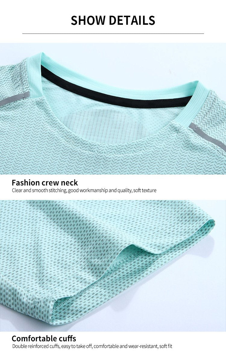 Light Fit Printed Short Sleeve High Stretch Running Top Training Gym T-shirt For Men