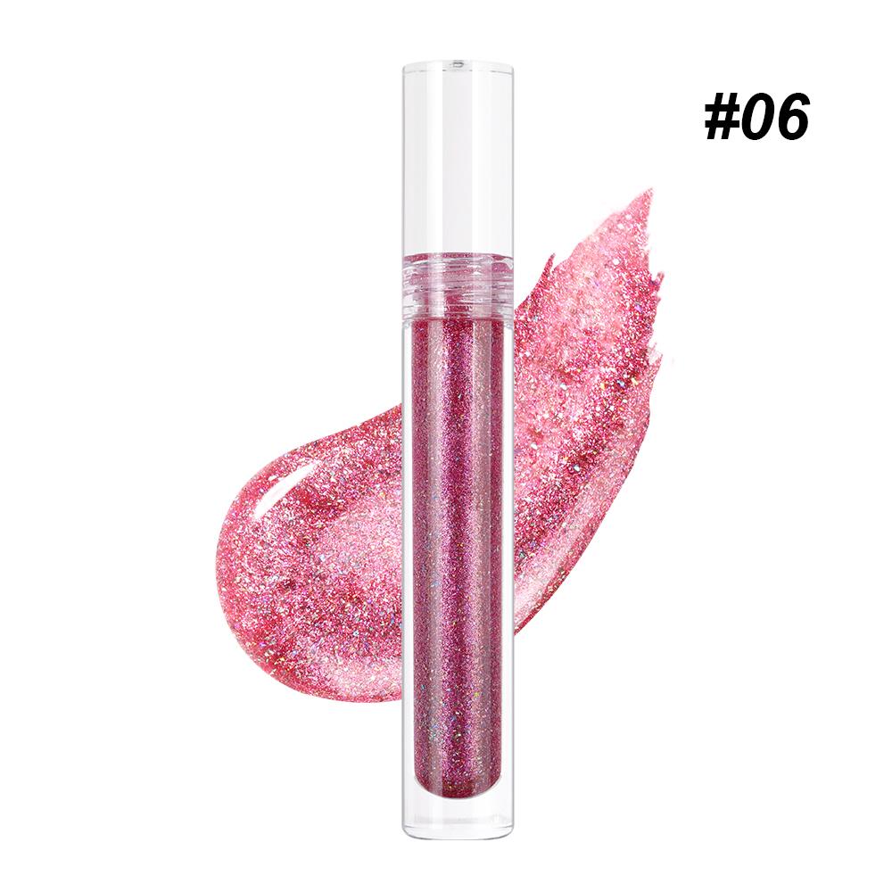 Wholesale OEM Diamond Lip Gloss Makeup High Gloss Hologram Glitter Lip Gloss