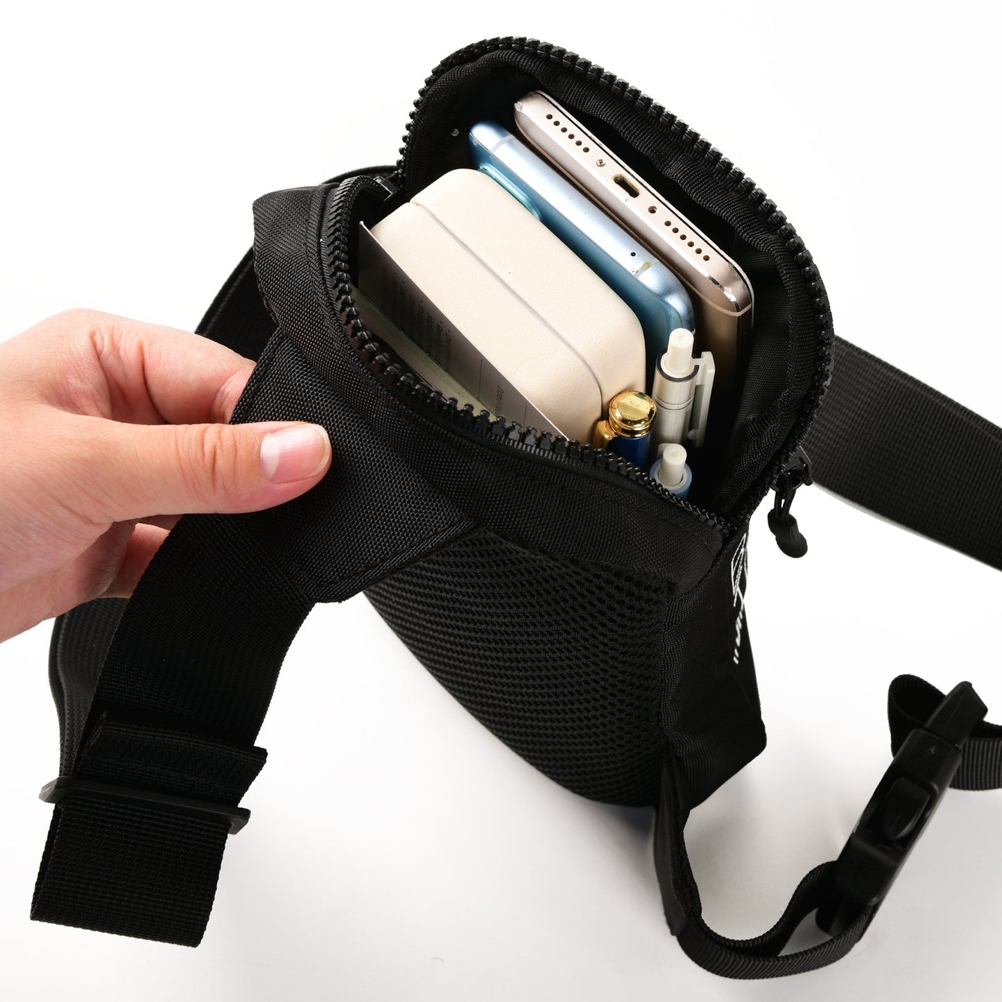 Custom Logo Mobile Phone Wallet Small Crossbody Chest Bag Men's Unisex Messenger Nylon Shoulder Side Bag Men's Small Bag