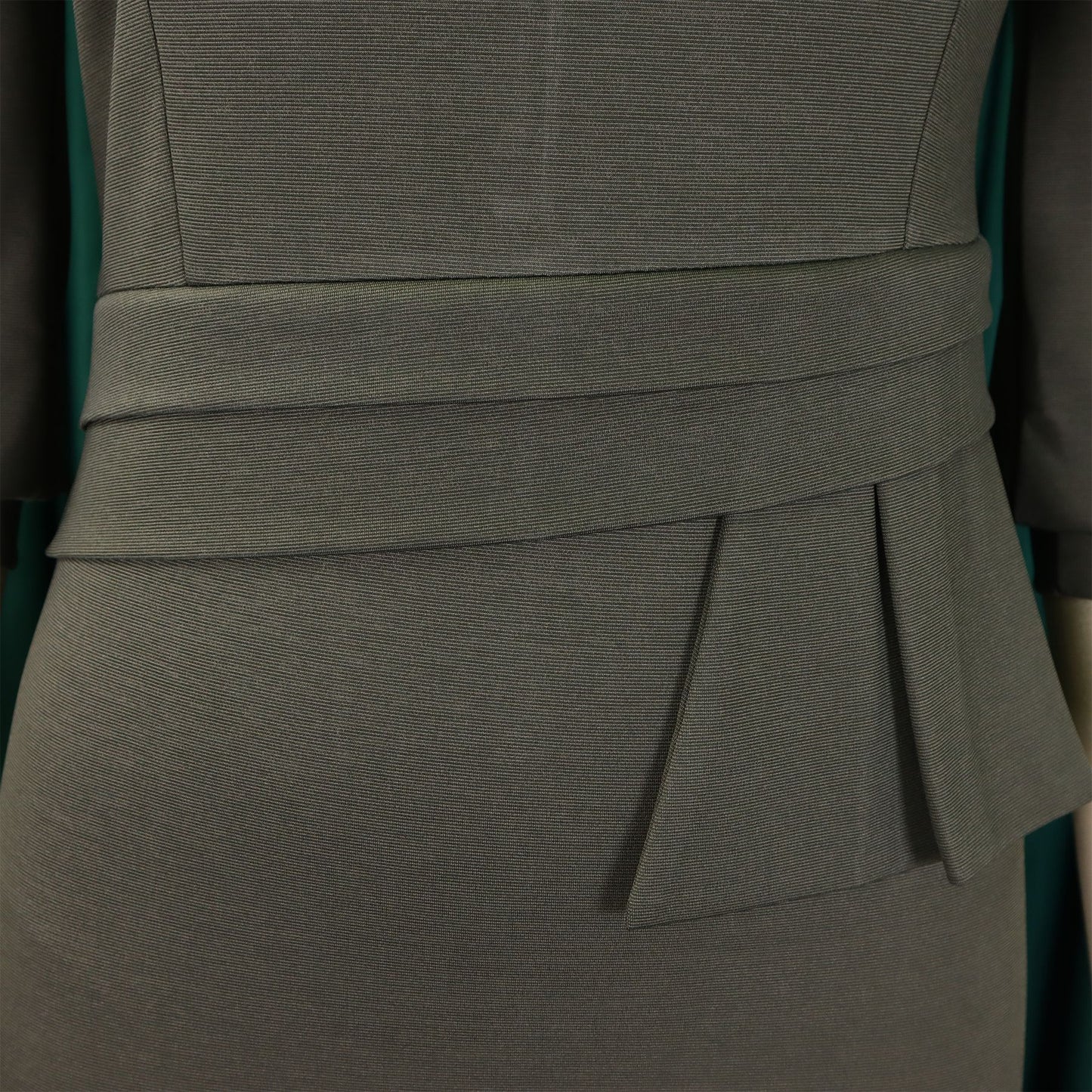New Women's Elegant Women's O-Collar Pleated Fashion OL Tongle Pencil Skirt Office Dress