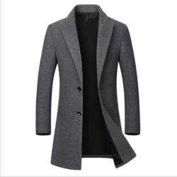 Factory Wholesale 2024 Men's Wool Trench Coat Slim Coat Warm Winter Long Men's Trench Coat