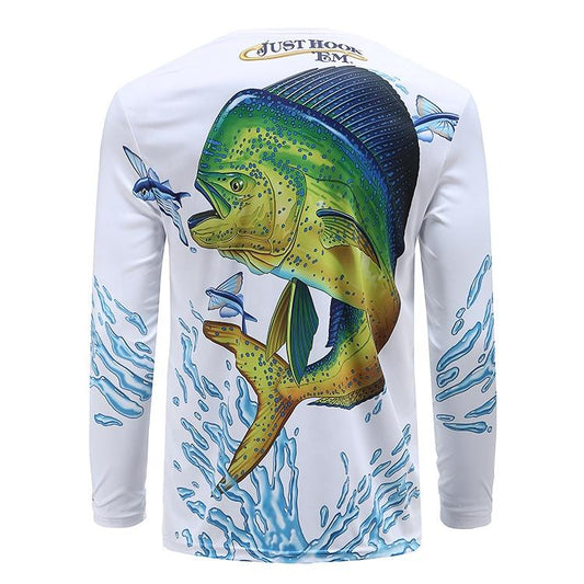 Hot Sale Mahi Mahi Long Sleeve Fishing Men's Sublimation Printed Fishing T-Shirt