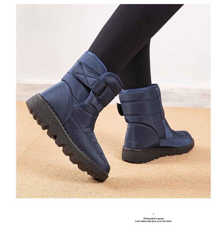 Customized Winter Warm Waterproof Casual Shoes Boots Women's Plus Size Fur Snow Boots Women's Cloth-covered Snow Boots