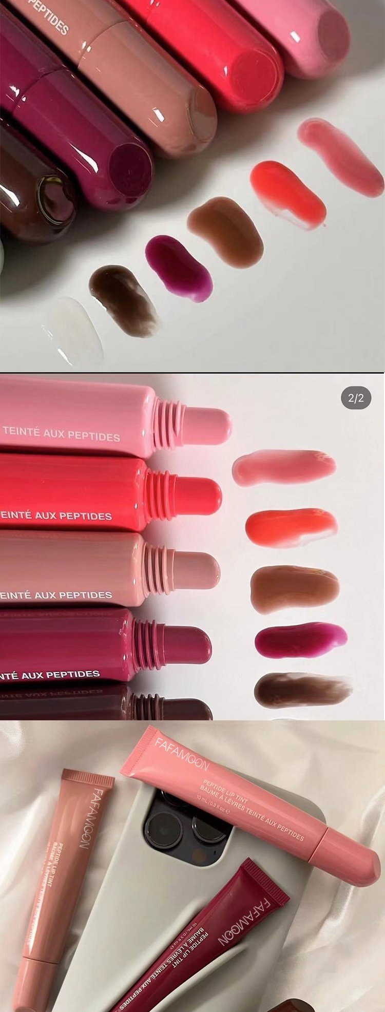 Wholesale Peptide Lip Gloss Water Sensitive Lip Glaze Full Gloss Lip Gloss