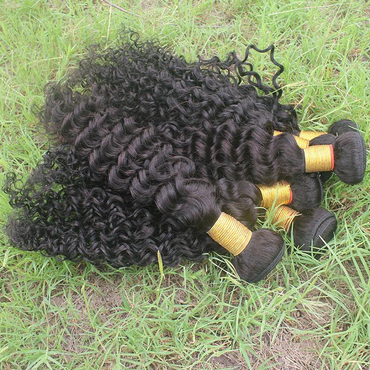 Natural Color 100 Hair Wholesale Grade Brazilian Virgin Hair Bundle Curly Hair Wig