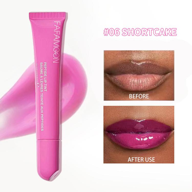 Wholesale Peptide Lip Gloss Water Sensitive Lip Glaze Full Gloss Lip Gloss